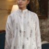 ivory white chanderi shirt with chalu mukesh work